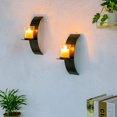 thumbnail image 4 of Candelabro de pared de estilo vintage, candelabro de hierro creativo, decoraciones de pared para el jardín del hogar, negro, 4 of 5