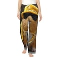 thumbnail image 2 of Picia Heavy Metal Style Guinea Pig Womens Soft Woven Cotton Elastic Waistband Sleep Pajama Pant Lounge Sleep Pant With Pockets And Drawstring-Small, 2 of 9