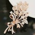 thumbnail image 3 of UDIYO Women Vintage Rhinestone Opal Wheat Flower Brooch Pin Dress Scarf Accessory, 3 of 5