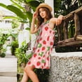 thumbnail image 2 of Goofa Strawberries for Summer Dresses for Women – Beach Floral Sundress, Casual Pockets Boho Tank Dress for Hot Days, 2 of 7