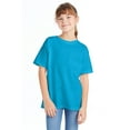 thumbnail image 4 of Hanes B31500774 Essential-T Youth T-Shirt, Teal - Medium, 4 of 6