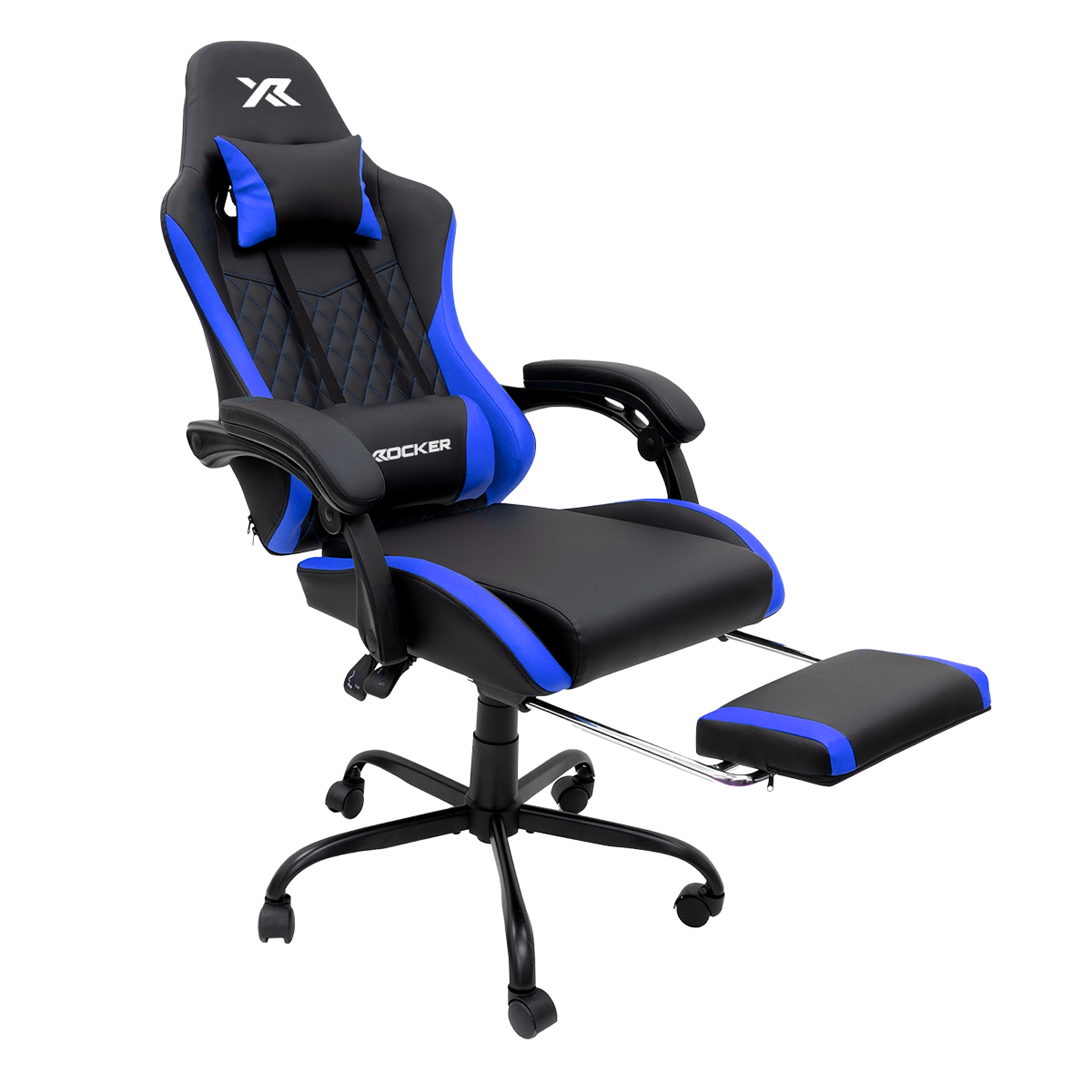 X Rocker Apex Gaming Chair and X Rocker Turbo Desk Set, Blue