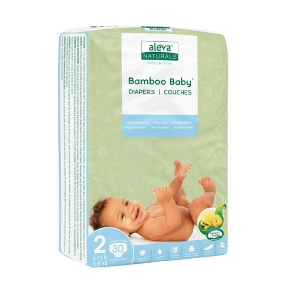 Aleva Naturals® Couches Bamboo Baby (Taille 2) - 30 Format