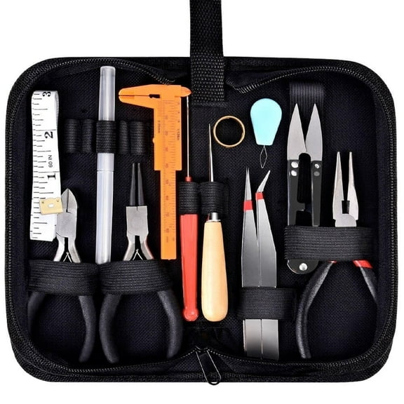 19 Pcs Making & Repair Kit: Portable and Compact, Ideal for Crafting and Fixing Jewelry Pieces,Suitable for adults