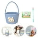 thumbnail image 5 of Cesta Regalo Conejito Pascua Hilo Algodón Tejido para Bebés Pequeños () Azul, 5 of 9