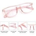 thumbnail image 3 of Gafas cuadradas clásicas con bloqueo de luz azul para mujer y hombre, anteojos de ordenador con parte superior plana a la moda B2870, 3 of 5