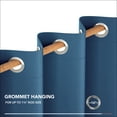 thumbnail image 4 of Deconovo Blackout Curtains Grommet Top Room Darkening Curtain for Living Room 42x84 inch Dark Blue Set of 2, 4 of 6