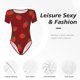 thumbnail image 4 of Balery Strawberry Body de cuello redondo de manga corta para mujer Tops de manga corta Tops básicos-Medium, 4 of 7