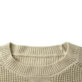 thumbnail image 5 of ZCFZJW Mens Crewneck Sweater Lightweight Casual Fall Winter Waffle Knitted Pullover Jumper Tops Raglan Sleeve Knitwear Sweaters Beige S, 5 of 6