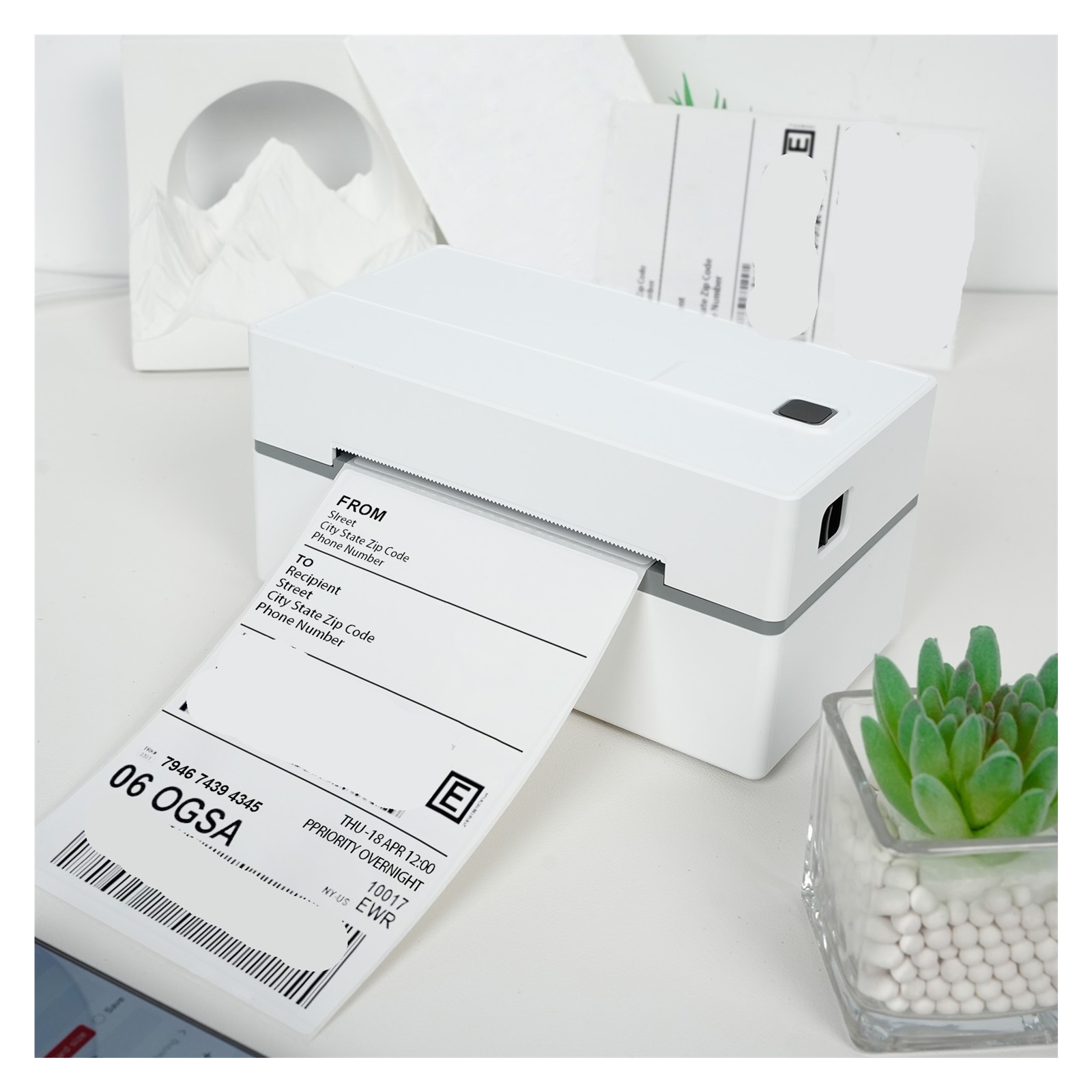 Thermal Label Printer Portable No Ink Required for Small Business WiFi Bluetooth USB High Speed