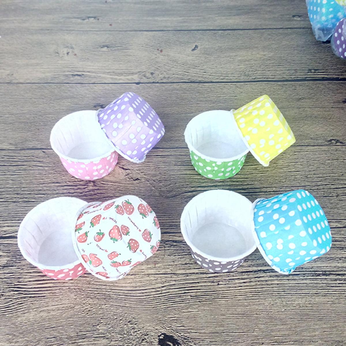 300 Caissettes à Muffins En Papier Dégradé – Format 7x5x3 Cm – Qualité Alimentaire, Résistantes à La Chaleur (220°C) – Pour Cupcakes, Gâteaux, Desserts