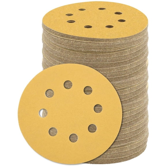 5 inch Sanding Discs Hook Loop 8-Hole Sandpaper 400 Grit Orbital Sander Paper