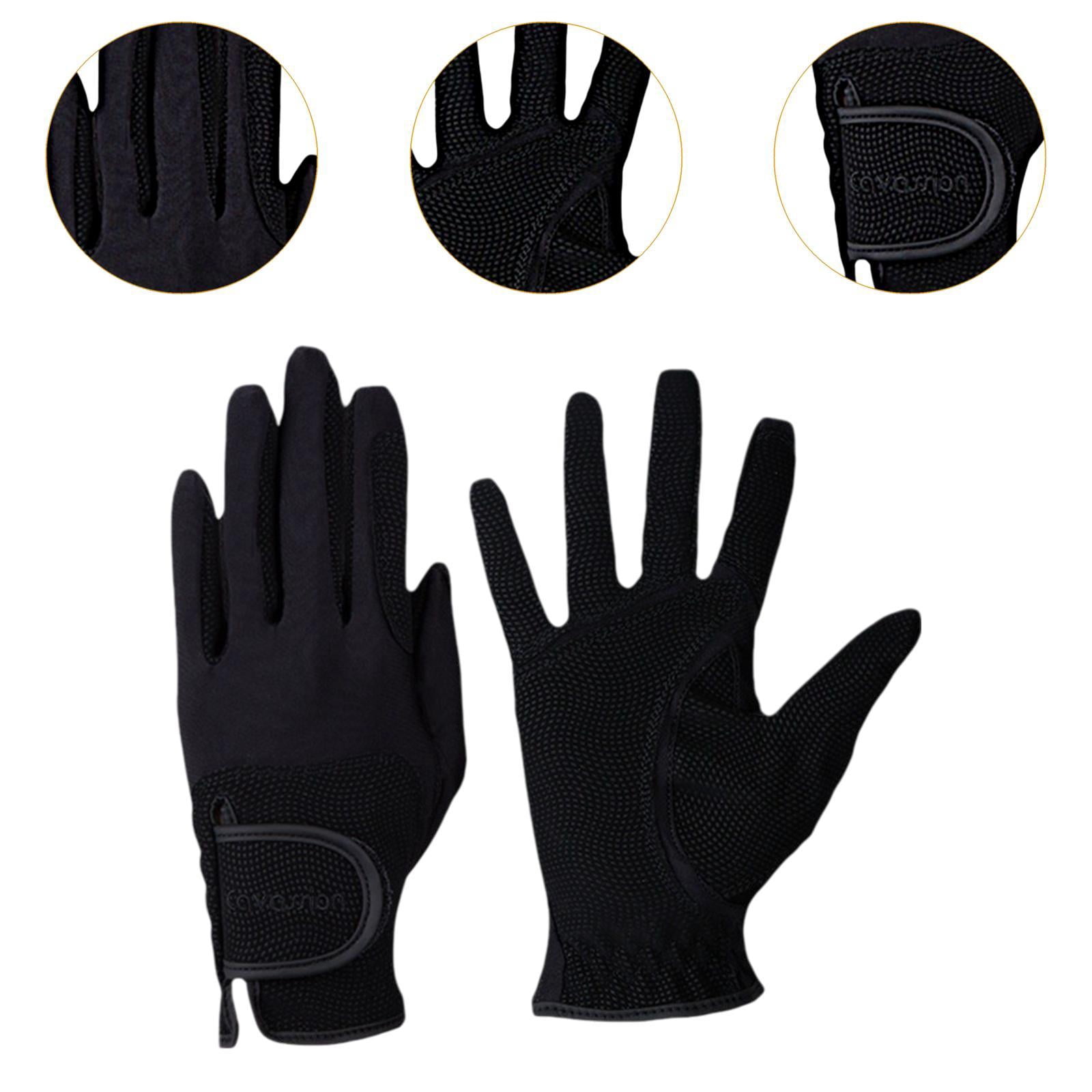 Wswqop Horse Riding Gloves Equestrian Gloves Men Women Adults Elastic Nonslip Horseback XS
