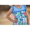 thumbnail image 6 of Millie Loves Lily Girls Blue Mandy Floral Top and Short Set, Big Girls, Size 8, 2-PCS, 6 of 6