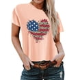 thumbnail image 1 of Birdeem T-Shirt pour Femmes d'Été Décontracté Ample Imprimé Fête de l'Indépendance à Col Rond à Manches Courtes, 1 of 3