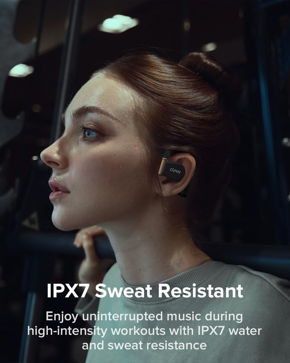 Cleer Arc3 Sports Pro Open Ear Headphones, Dolby Audio True Wireless,40Hr Battery, BT 5.4, IPX7, Heart Rate Monitoring, Smart Case, Comfort Fit, Black