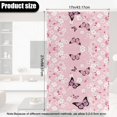 thumbnail image 6 of TSOVTHRID Pink Butterfly Cherry Blossom Print Headrest Cover for Recliner Chair, Waterproof PU Leather Sofa Head Protector, Stain Resistant Couch Head Rest Covers 17x27 in, 3 Pieces, 6 of 7