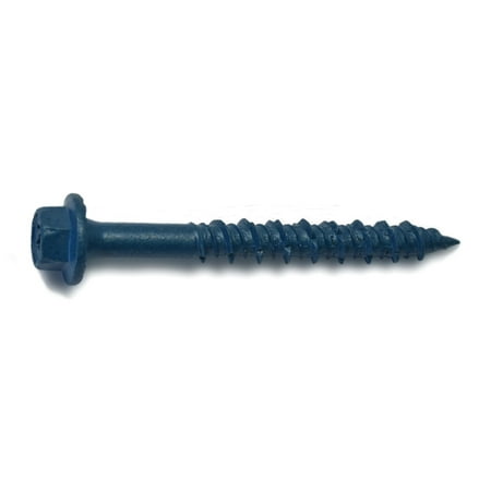 

5/16 x 2-3/4 Blue Ruspert Coated Steel Star Drive Hex Washer Head TorqueMaster Masonry Screws