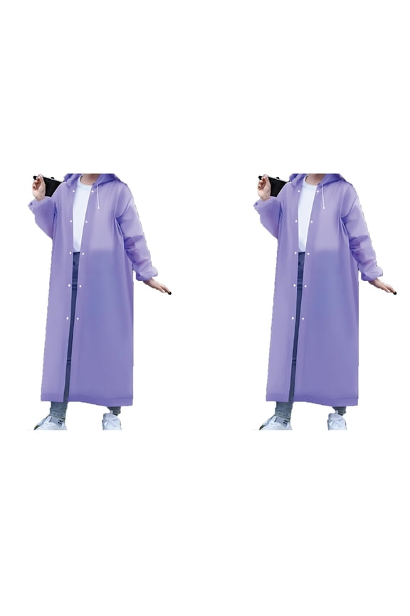 2Pcs Poncho,High-Quality Waterproof EVA Material Flat Ponchos Adult,Womens Rain Jacket With Hood,Soft,Odorless,and Non-Toxic Mens Rain Jacket,Stylish Multi-Functional Raincoat