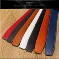 thumbnail image 3 of High-quality 3.7cm Trouser Jeans Belt Decor Replace Strap Durable Leather Belt Strap No Buckle Belt Waistband Genuine Leather BLACK, 3 of 8