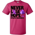 thumbnail image 3 of Inktastic Never Lose Hope Epilepsy Awareness with Balloons and Purple Ribbon T-Shirt, 3 of 5