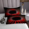 thumbnail image 3 of Erosebridal Gradient Black Hole Coverlet Set Twin, Red Neon Lights Bedding Set 2pcs, 3 of 5