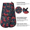 thumbnail image 4 of Dailycode Double Sided Oven Mitt with Loop Heat Resistant Kitchen Long Potholders 7" x 35" Christmas Stockings with Candy Cane, 4 of 6