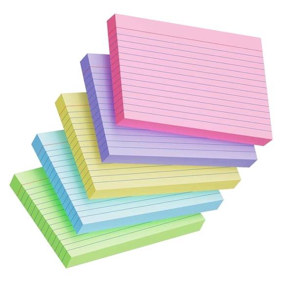 Colored Flash Cards 4x6 Inch, 200 Count Index Cards (40 Sheets