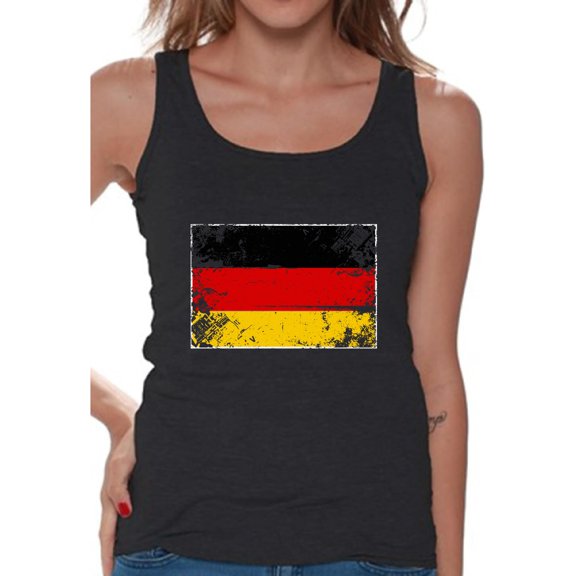 Awkward Styles Germany Flag Tank Top for Women German Tanks German Women Gifts from Germany Flag of Germany Germany Sleeveless Shirt German Tshirt German Flag Gift Germany Tank Top Germany Soccer Tank