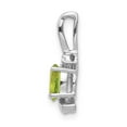 thumbnail image 2 of 14k White Gold 6x4 Oval August/Peridot and Diamond Pendant XBS399, 2 of 3