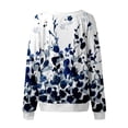 thumbnail image 3 of Camiseta suelta estampada a la moda para mujer, blusa de manga larga, cuello redondo, camisetas informales Pompotops FGAJ9101, 3 of 4