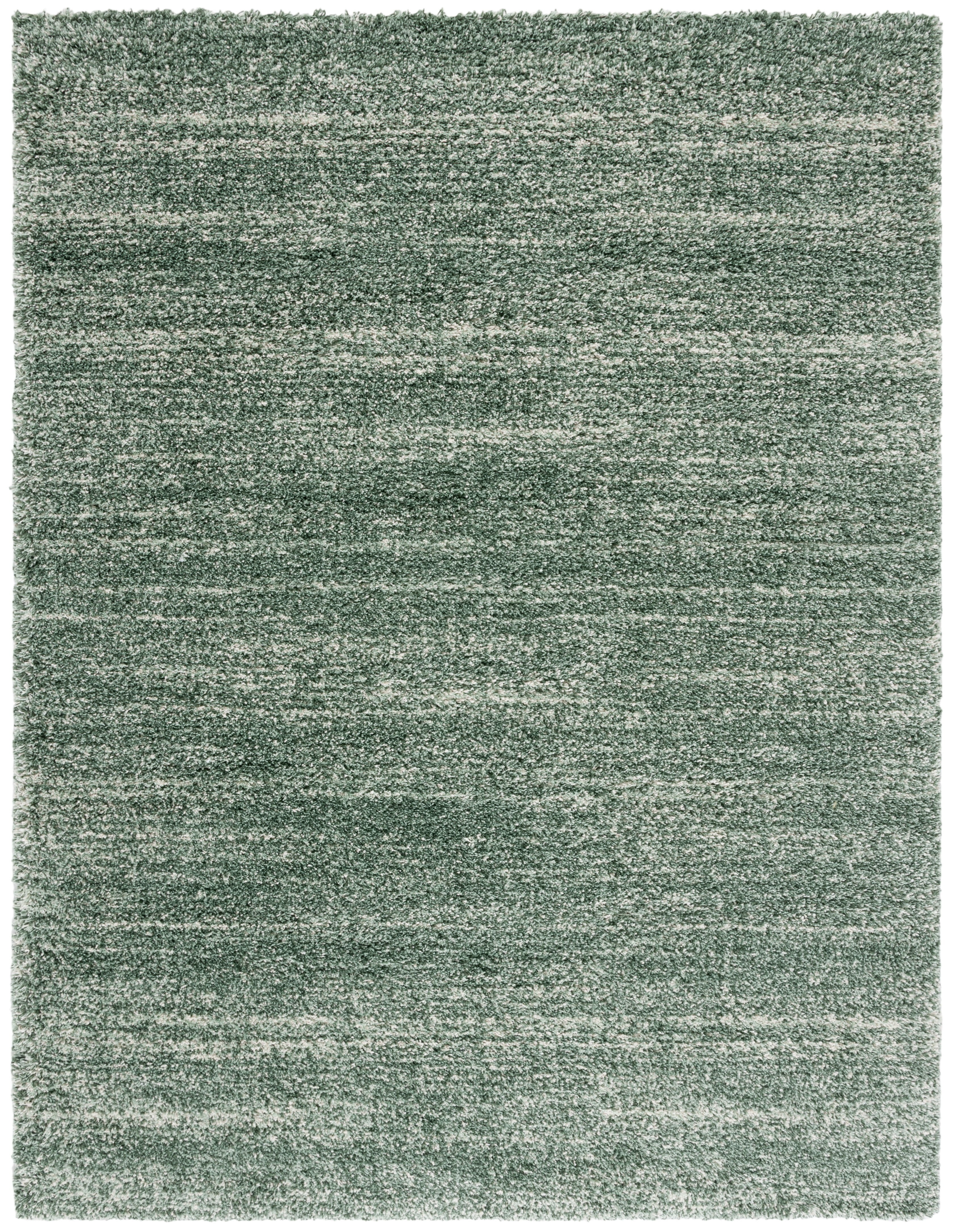 Safavieh Hudson Jaden Striped Shag Area Rug, Green/Ivory, 10' x 14'
