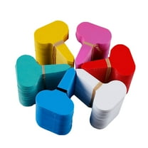 Holloyiver 100 Pcs 5 x 7cm/2W x 2.7H Inch T-Type Plant Labels, 6 Colors Plastic Waterproof Plant Tags, Nursery Garden Labels Planting Seedling Stake Tags