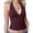 Wine Red, variant on EMMIOL Women's Halter Deep V Neck Backless Crop Tank Top Y2k Coquette Fall Top
