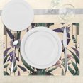 thumbnail image 3 of Ambesonne Lavender Place Mats Set of 4, Witchy Feels Modern Leaves, Standard Size, Peach Dark Purple Green, 3 of 5
