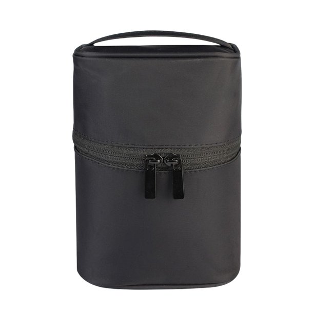 Bolsa de maquillaje de viaje, portaescobillas portátil en Organizador de cosméticos femenino multipropósito Bolsa de almacenamiento de artículos de tocador para mujeres Negro Sunnimix Bolsa de maquillaje de viaje