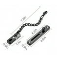 thumbnail image 7 of MUZHIYUA 2 Pack Door Chain Lock Black Stainless Steel Door Guard with Spring Anti Theft Press Lock Home Door Guard Used in Home Hotel Office, 7 of 7