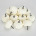 thumbnail image 4 of 12 Pcs Fall Harvest Orange / White Foam Pumpkin Artificial Pumpkins Mini Pumpkins Fall Decor Thanksgiving Table Centerpiece Halloween Decorations, 4 of 5