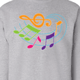 thumbnail image 3 of Inktastic Music Notes Musical Adult Sweatshirt, 3 of 4