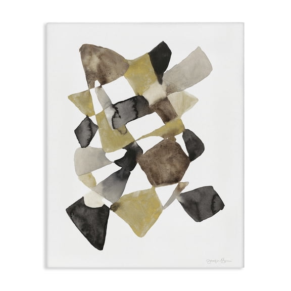 Stupell Industries Southwestern Abstract Gold Black Brown Shape Canvas Art, 30 x 40, by Jennifer Goldberger