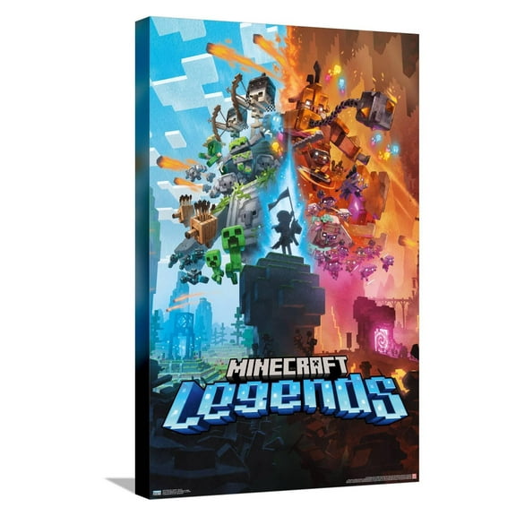Minecraft: Legends - Key Art Canvas Wall Poster, 14.725" x 22.375"