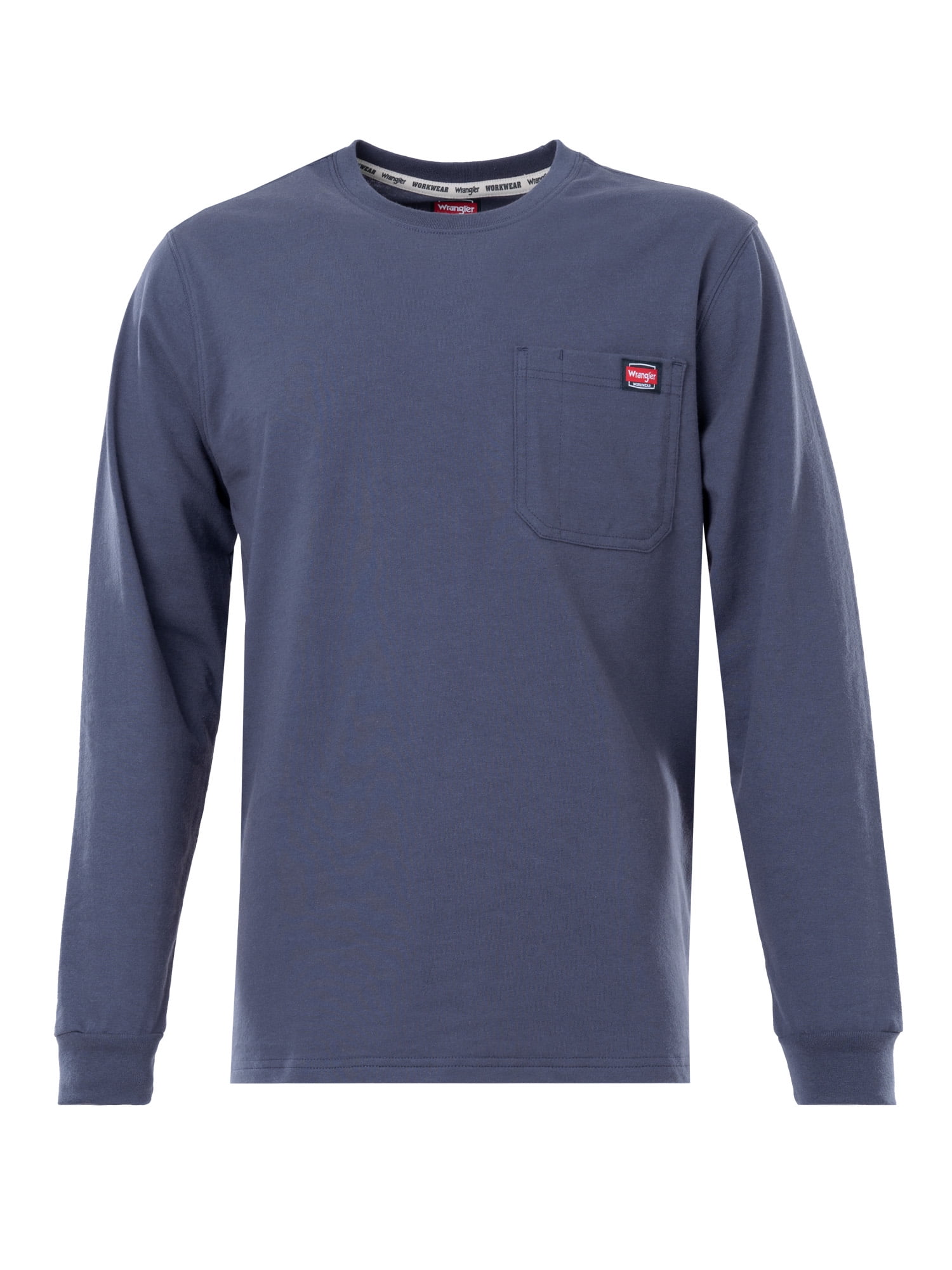 Wrangler Workwear Men's Long Sleeve Heavyweight Work Pocket T-Shirt, Size S-5XL (Men's and Big Men's)