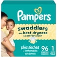 thumbnail image 1 of Pampers Swaddlers Diapers, Size 1 (8-14 lbs), Absorbent, Keeps Baby Dry and Comfortable, Skin Safe Disposable Baby Diaper, 1 of 26