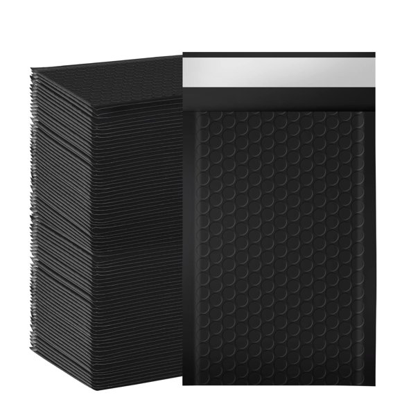 Bubble Mailers Dasen de 10 x 15 cm, 100 unidades, color negro, impermeable