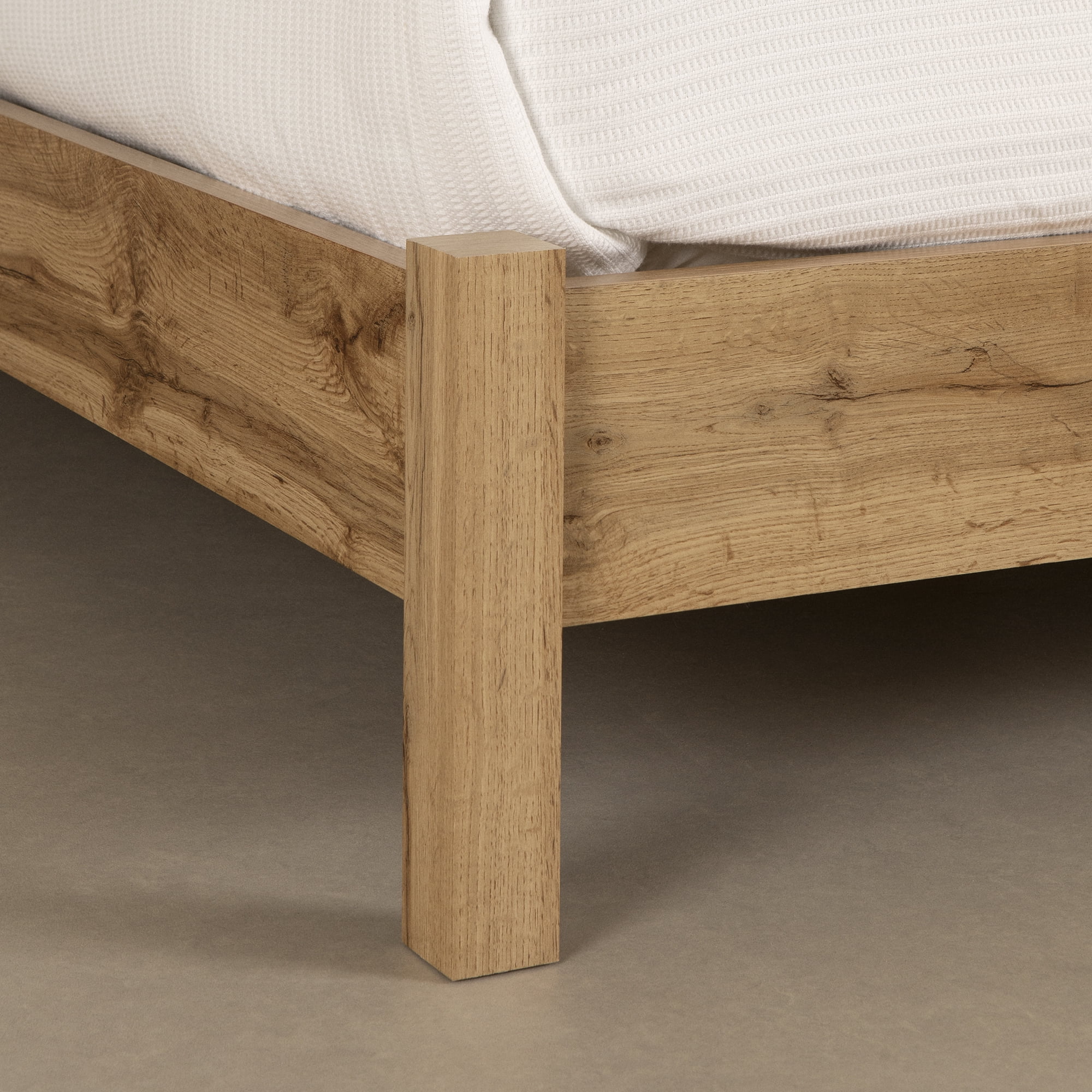 South Shore Step One Essential Queen Platform Bed, in Nordik Oak