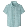 thumbnail image 4 of Tisuna Boys Summer Shirts Kids Short Sleeve Button Down Solid Color Tops Breathable Everyday Wear Tees For Toddler And Tweens 1-11 Years, 4 of 4