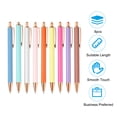 thumbnail image 3 of Metal Ballpoint Pen, Retractable Pens Black Ink Stylish for Women Gift Teacher Office Note Taking Journaling Style 2 Purple, 3 of 7
