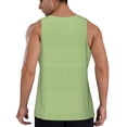 thumbnail image 3 of Fotbe Green Gingham Pattern Men's Quick Dry Workout Tank Top Gym Muscle Tee Fitness Bodybuilding Sleeveless T Shirt Breathable Workout Shirt-, 3 of 9