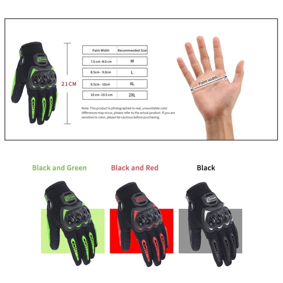 Motorcycle Gloves For Women For Motorcycle Gloves for Men Women Motorbike Anti-Slip Breathable Touchscreen Gloves with Knuckle Protection for Riding, Road Racing, Cycle, Black M