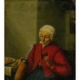 thumbnail image 2 of Adriaen van Ostade 15x16 Gold Ornate Wood Frame and Double Matted Museum Art Print Titled - A Woman Holding a Jug and a Cup, 2 of 4